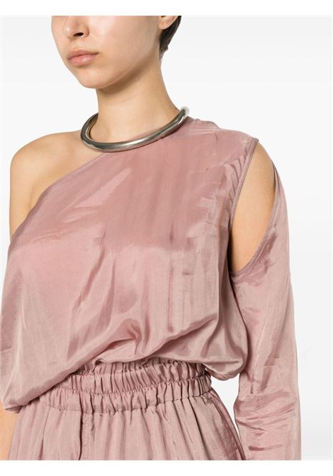 Pink asymmetric playsuit - women RICK OWENS | RP01D2574J63